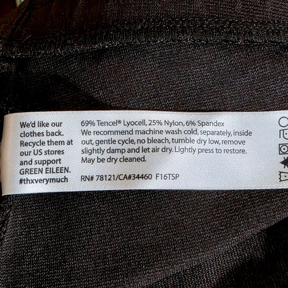 Eileen Fisher Kick Boot Leg Pants Women's Brown Tencel Stretch F16TSP Size PP - Picture 11 of 13